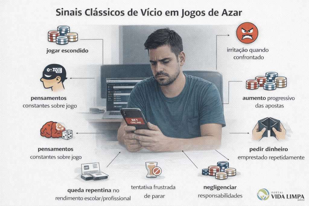 Tratamento para Ludopatia (Vício em Jogos): Como Funciona? Guia Completo + Dados Oficiais Alarmantes 1 Veja os tipos de sinais e alertas